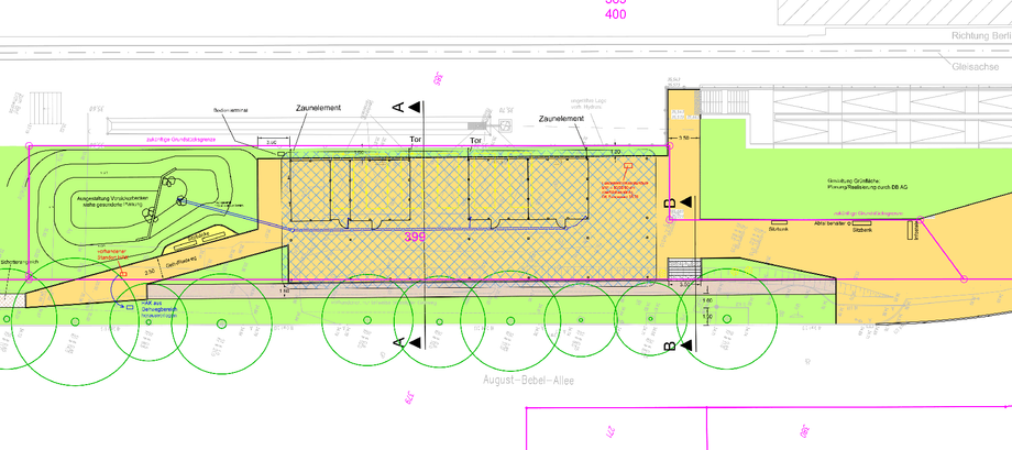 Lageplan des Fahrradparkhauses