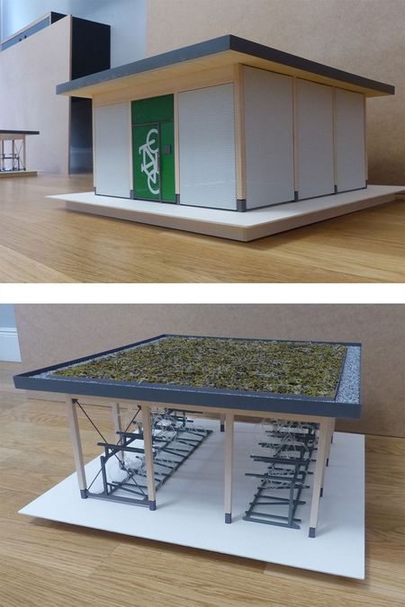 Karte mit allen Standorten des Pilotprojektes "Modulares Fahrradparken" im Umland Berlins